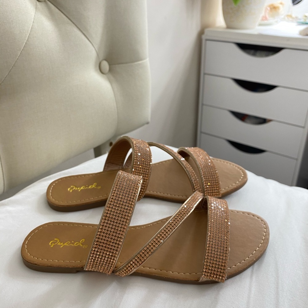 Rose gold sandals